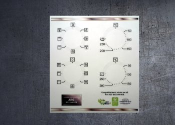 (image for) AEG BCX33501KB Compatible fascia sticker set x2.