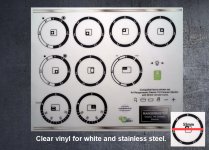 (image for) Rangemaster Classic Ceramic 110 Compatible fascia sticker set.