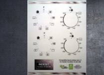 (image for) Indesit Turn&Go IO 253 X/B Compatible fascia sticker set x2.