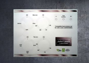 (image for) John Lewis JLBIDOS904 Compatible fascia sticker set.