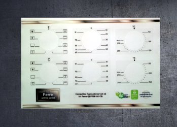 (image for) Ferre QBPRM 6141 CB Comaptible fascia sticker set x2. Two sets on the sheet.