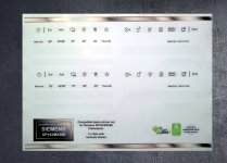(image for) Siemens SPV4XMX28E Dishwasher compatible fascia sticker set x2